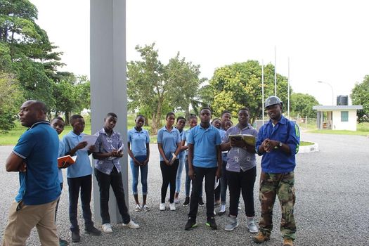 Springwell school from Kokomlemle Accra visited the Ghana Radio Astronomy Observatory at Kutunse.